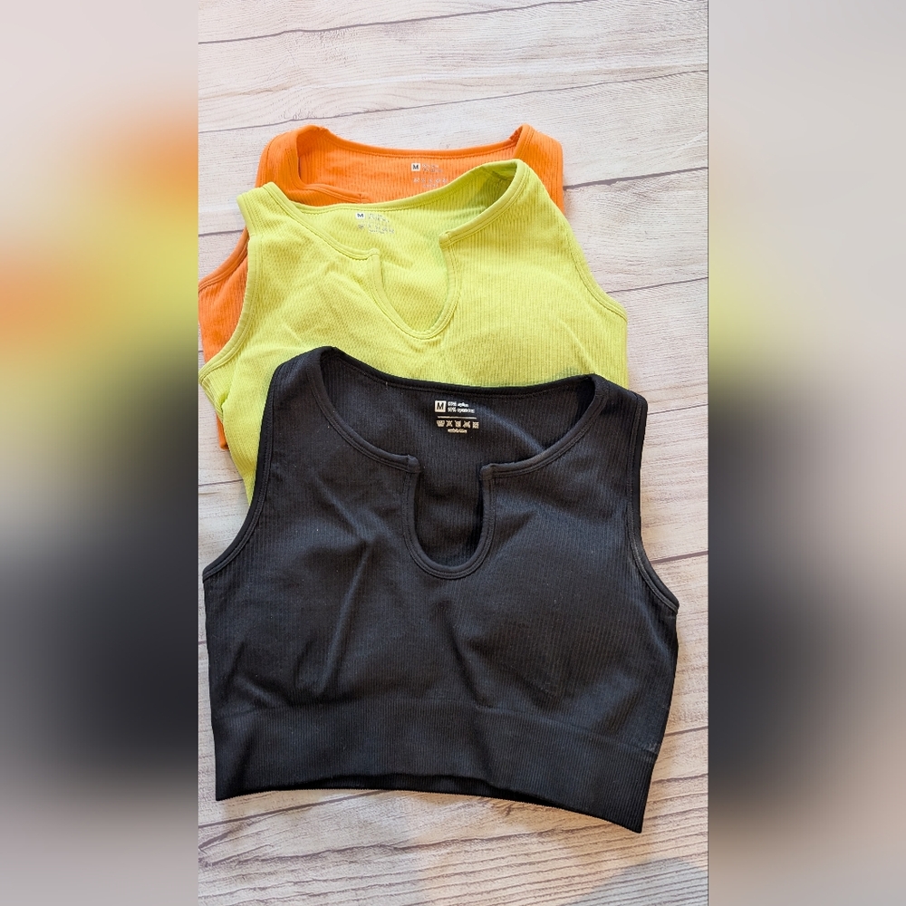 Lot of 3 Women's workout sports bras. Size medium